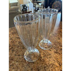 Vintage Milk Shake Sundae Glasses 12oz Ice Cream Float Soda Fountain Anchor Hock